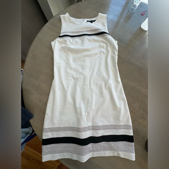 White House Black Market White and Black Mini Dress - Picture 6 of 8